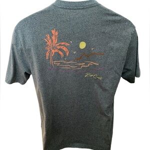 RIP CURL Surf Waves Heather Gray Tee Shirt Men S Small Standard Fit